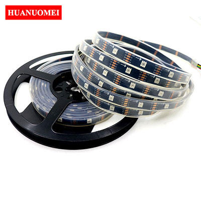 5V 30LEDs APA107 LED Strip APA102 5050 SMD LED RGB Pixel Neon Tape Light Ambilight TV Lights 5M/Roll Black PCB Waterproof IP67