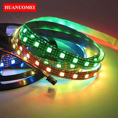 5M 60LEDs/m APA102 Digital Pixel Strip RGB LED Light SMD 5050 LED Backlight TV Flexible Black PCB Waterproof IP65 Tape Lights 5V