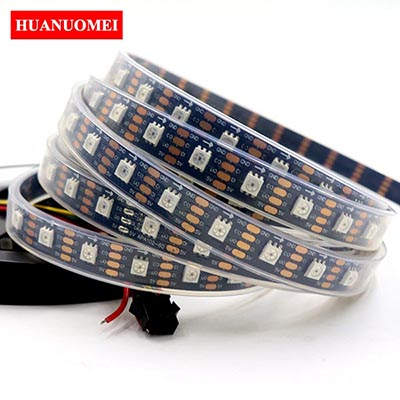 5M/Roll APA102 60LEDs 5050 SMD RGB LED Strip Waterproof IP67 Pixel LED Tape Light DC5V Black PCB RGB Tape TV Digital Strips Lamp