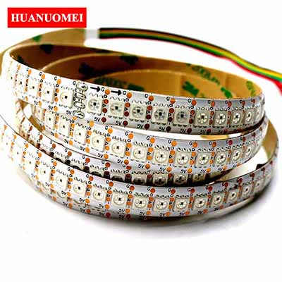 5V 144LEDs APA102 LED Strip Light 5050 SMD Tape IP65 Waterproof TV LED Rope Lamp 2M White PCB Digitial Full Color RGB Lights Tape