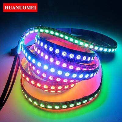 2M 144LEDs/m APA102 LED Strip 5050 SMD RGB 144LEDs/m 144Pixel/m Digital Pixel Light DC5V Black PCB Non-waterproof IP20 Ambilight