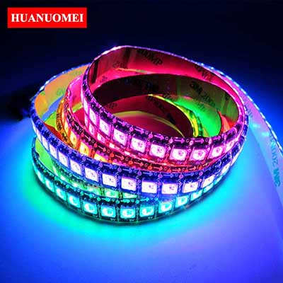 2M 144Pixels/m APA107 5050 SMD RGB LED Strip Light TV APA102 Individual Addressable LED Pixel Tape 5V BLACK PCB Waterproof IP65