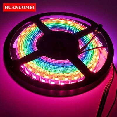 5V 72LEDs/m APA107 LED Strip Waterproof IP65 Addressable Digital Tape 5050 SMD RGB Pixel Ambilight Lights TV 5M/Roll White PCB