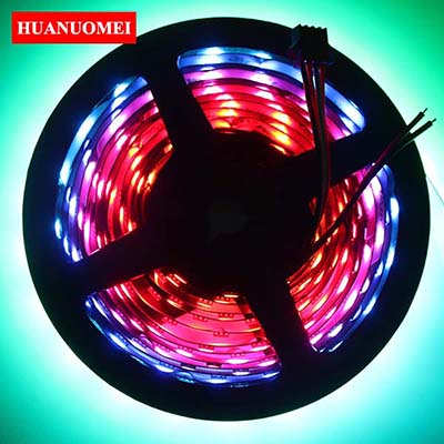 APA102 72LEDs/m 5050 SMD RGB LED Strip Light Digital Flexible Tape 5V 5M/Roll Ambilight TV Lights BLACK PCB Non-waterproof IP20