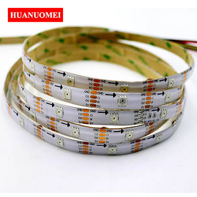 Waterproof LED Strip APA102 32LEDs/m Digital RGB Pixel Light 5050 SMD Flexible Tape Ambilight TV LED Lights 5V 5M/Roll WHITE PCB