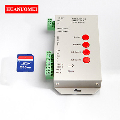 T-1000S SD Card LED Pixel Controller SPI Signal Programmable Dimmer DC5-24V Support WS2801 LPD6803 WS2811 UCS1903 SK6812 WS2813 etc.