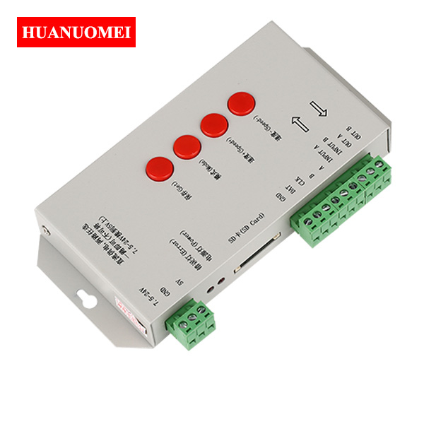 T-1000S SD Card LED Pixel Controller SPI Signal Programmable Dimmer DC5-24V Support WS2801 LPD6803 WS2811 UCS1903 SK6812 WS2813 etc.