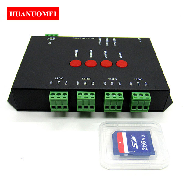 T-4000S SD Card LED Pixel Controller T-4000 Full Color WS2811 WS2812B SK6812 WS2813 RGB LED Controller Dimmer 4Ports*1024Pixels
