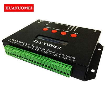 T-8000A LED SD Card Pixel Controller 8Ports Off-line LED Controller Dimmer SPI(TTL) Signal Output Max 1024*8ports RGB LED Driver